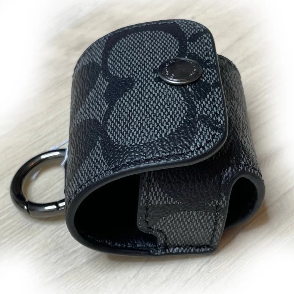 Coach Earbuds Case for the AirPods® Pro Signature Coated Canvas charcoal - Picture 2 of 9